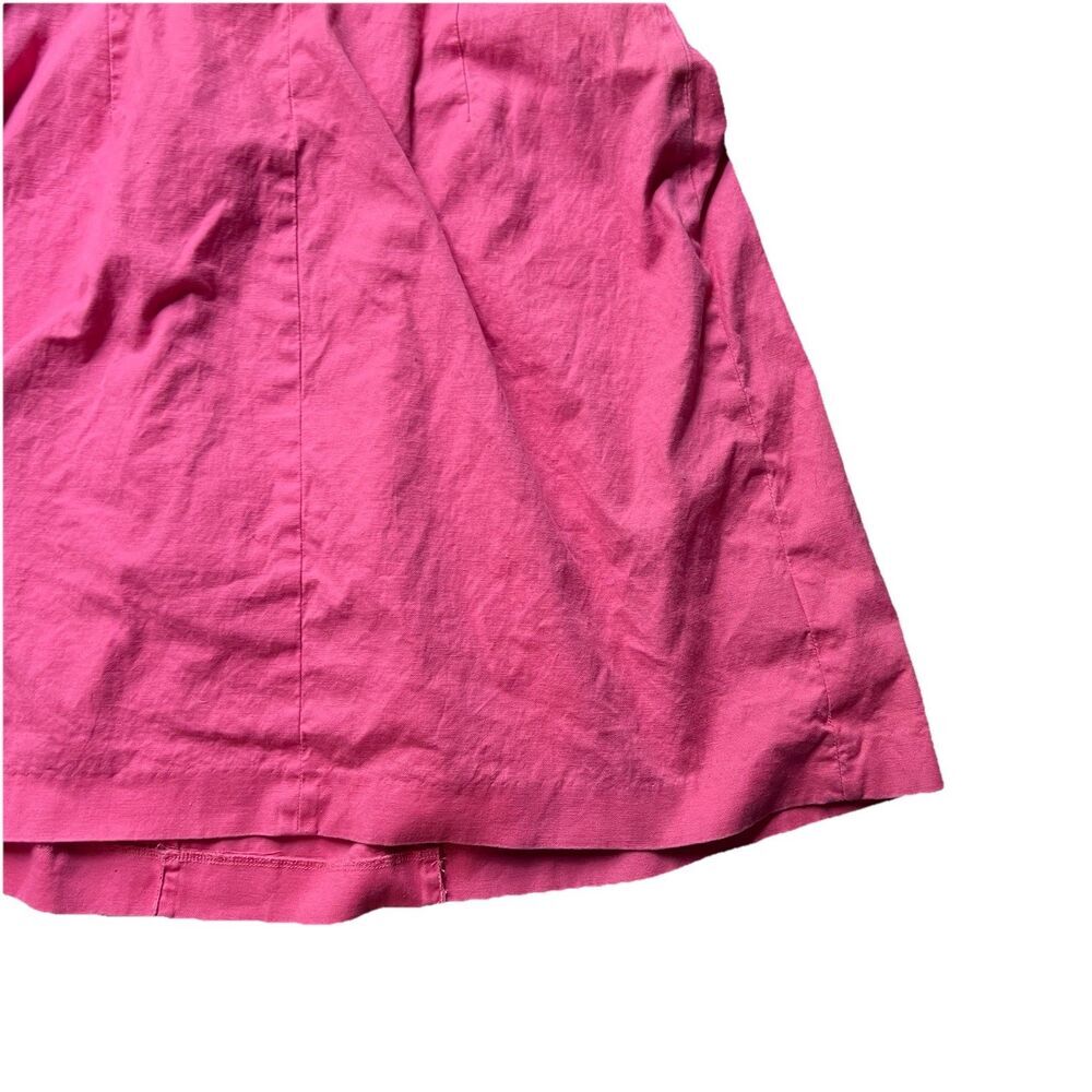 LL Bean Freeport Maine Button Front Sleeveless Pleated Dress Salmon Size 12P - Picture 10 of 13
